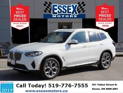 Used 2022 BMW X3 30i*Turbo*Heated Leather*CarPlay*Rear Cam*AWD for Sale in Essex, Ontario