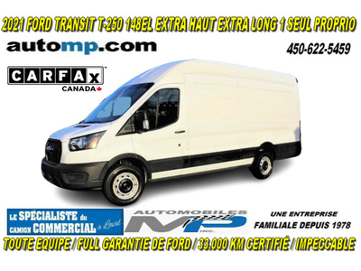 2021 Ford Transit Cargo Van T-250 148EL EXTRA HAUT EXTRA LONG 1
