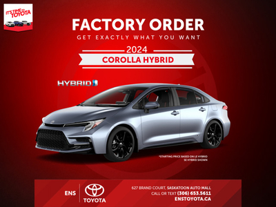 2024 Toyota Corolla Hybrid - $199 B/W