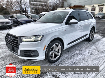2019 Audi Q7 55 Technik LEATHER, PANO ROOF, HTD & COOLED SEAT...