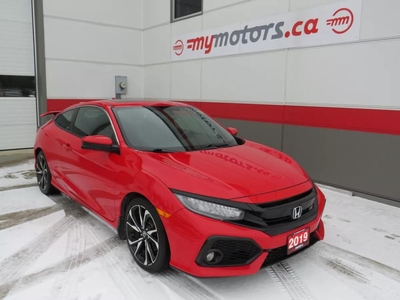 Used 2019 Honda Civic COUPE SI ( **6SPD MANUAL TRANSMISSION**ALLOY WHEELS**FOG LIGHTS**SUNROOF**BLUETOOTH**CRUISE**AUTO HEADLIGHTS**PUSH BUTTON START**HEATED SEATS** DUAL CLIMATE CONTROL**WIRELESS PHONE CHARGER**NAVIGATION**BACKUP CAMERA**) for Sale in Tillsonburg, Ontario