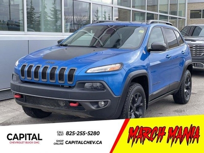 Used 2018 Jeep Cherokee Trailhawk Leather Plus + DRIVER SAFETY PACKAGE + LUXURY PACKAGE PANORAMIC SUNROOF for Sale in Calgary, Alberta