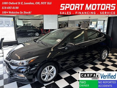 Used 2016 Chevrolet Cruze LT RS+Roof+Camera+ApplePlay+New Tires+Clean Carfax for Sale in London, Ontario