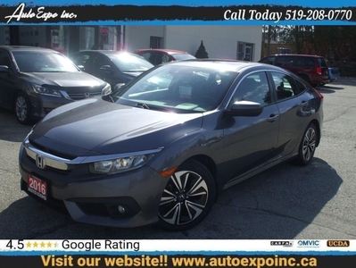 Used 2016 Honda Civic EX-T,Sunroof,Turbo,Bluetooth,Alloys,Certifed,Fog's for Sale in Kitchener, Ontario