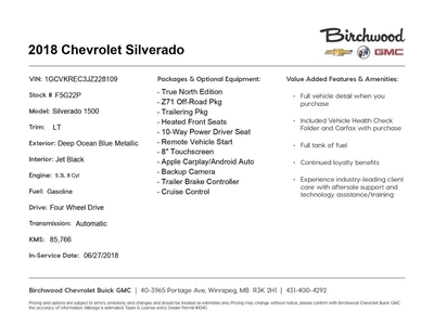 Used 2018 Chevrolet Silverado 1500 LT 