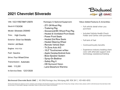 Used 2021 Chevrolet Silverado 2500 HD High Country 