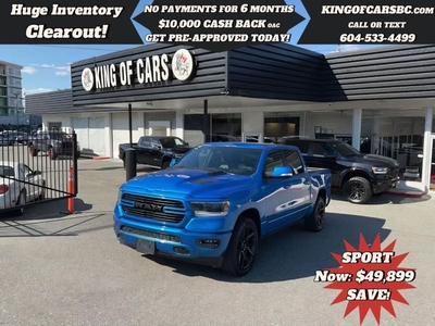 Used 2021 RAM 1500 Sport 4x4 Crew Cab 57 Box for Sale in Langley, British Columbia