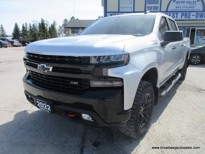 Used 2022 Chevrolet Silverado 1500 LOADED LT-TRAIL-BOSS-Z71-MODEL 5 PASSENGER 5.3L - V8.. 4X4.. CREW-CAB.. SHORTY.. LEATHER.. HEATED SEATS & WHEEL.. POWER SUNROOF.. BACK-UP CAMERA.. for Sale in Bradford, Ontario