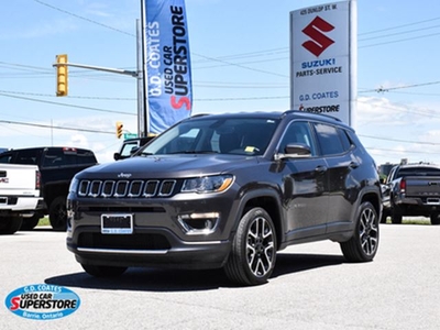 2020 JEEP COMPASS Limited 4x4 ~Nav ~Cam ~Bluetooth ~Heated Leather