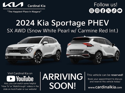 New 2024 Kia Sportage PHEV SX - Red Interior for Sale in Niagara Falls, Ontario