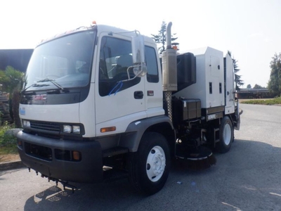 Used 2006 GMC F7B042 T7500 Street Sweeper 2 Seater Diesel With Air Brakes for Sale in Burnaby, British Columbia