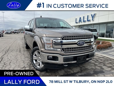 Used 2019 Ford F-150 Lariat LARIAT, 5.0 V8, Leather, Nav! for Sale in Tilbury, Ontario