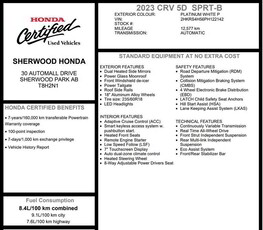 2023 Honda CR-V Sport AWD | POWER TAILGATE | SUNROOF | HEATED SEAT