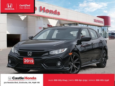 Used 2019 Honda Civic Hatchback Sport MT Sunroof Alloy Wheels Carplay for Sale in Rexdale, Ontario
