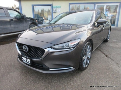 Used 2019 Mazda MAZDA6 LOADED GRAND-TOURING-VERSION 5 PASSENGER 2.5L - DOHC.. NAVIGATION.. POWER SUNROOF.. LEATHER.. HEATED SEATS & WHEEL.. BACK-UP CAMERA.. for Sale in Bradford, Ontario