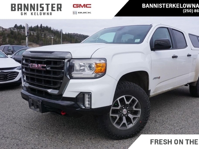 Used 2021 GMC Canyon AT4 w/Leather REMOTE KEYLESS ENTRY, CRUISE CONTROL, HEATED FRONT SEATS for Sale in Kelowna, British Columbia