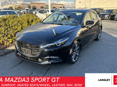 2018 Mazda Mazda3 Sport GT; AUTOMATIC, SUNROOF, HEATED SEATS/WHE