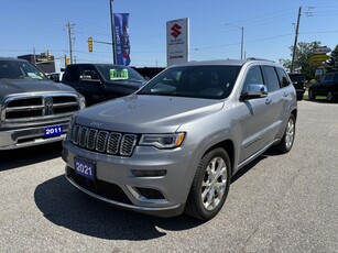 Used 2021 Jeep Grand Cherokee Summit 4x4 ~Nav ~Camera ~Leather ~Pano Moonroof for Sale in Barrie, Ontario