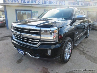 Used 2018 Chevrolet Silverado 1500 LOADED HIGH-COUNTRY-EDITION 5 PASSENGER 6.2L - V8.. 4X4.. CREW-CAB.. SHORTY.. NAVIGATION.. LEATHER.. HEATED/AC SEATS.. SUNROOF.. BACK-UP CAMERA.. for Sale in Bradford, Ontario