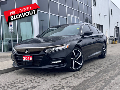 2019 Honda Accord Sport 1.5T Black Leather Heated Front Seats