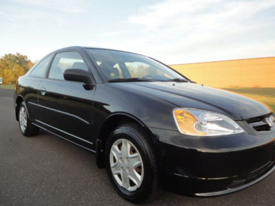 2003 BLK HONDA CIVIC LX COUPE FOR SALE! LOW KM!