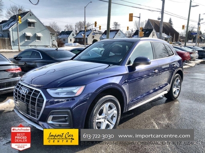 Used 2022 Audi Q5 45 Komfort LEATHER, HTD. SEATS, BK.CAM, ALLOYS for Sale in Ottawa, Ontario