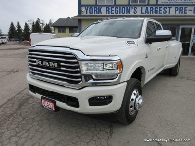 Used 2022 RAM 3500 1-TON LONG-HORN-MODEL 5 PASSENGER 6.7L - CUMMINS.. 4X4.. CREW-CAB.. 8-FOOT-DUALLY.. NAVIGATION.. LEATHER.. POWER PEDALS.. BACK-UP CAMERA.. for Sale in Bradford, Ontario