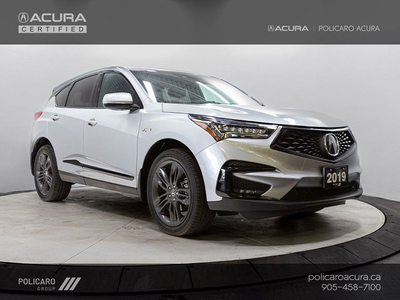 2019 Acura RDX A-Spec ACURA CERTIFIED |CLEAN CAR FAX| ONE OWNER