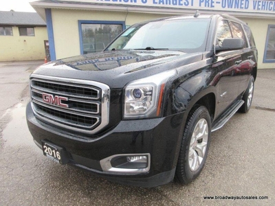 Used 2016 GMC Yukon LOADED SLT-MODEL 8 PASSENGER 5.3L - V8.. 4X4.. BENCH & 3RD ROW.. NAVIGATION.. SUNROOF.. DVD PLAYER.. LEATHER.. HEATED SEATS & WHEEL.. BACK-UP CAMERA.. for Sale in Bradford, Ontario