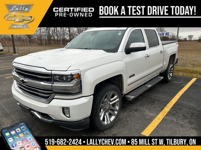Used 2018 Chevrolet Silverado 1500 High Country HIGH SCOUNTRY, 4D CREW CAB, 4WD, LEATHER SEATS! for Sale in Tilbury, Ontario