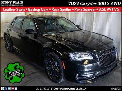 2022 Chrysler 300 S AWD - Leather, B/U Cam, Sunroof, 3.6L V6