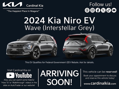 New 2024 Kia NIRO EV WAVE for Sale in Niagara Falls, Ontario