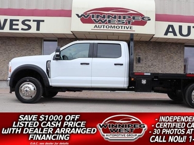 Used 2023 Ford F-550 CREW DUALLY 4X4, 12FT DECK, HD GVW, LOADED/AS NEW! for Sale in Headingley, Manitoba