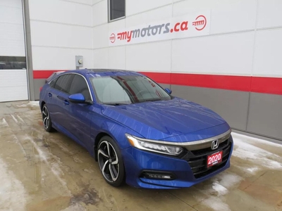Used 2020 Honda Accord Sedan Sport (**ALLOY WHEELS**FOG LAMPS**LEATHER** POWER DRIVERS SEAT**PUSH BUTTON START**LANE DEPARTURE ALERT**PRE-COLISION WARNING SYSTEM**AUTO HEADLIGHTS** TIRE PRESSURE MONITORING SYSTEM**HEATED SEATS** BACKUP CAMERA**DUAL CLIMATE CONTROL**) for Sale in Tillsonburg, Ontario