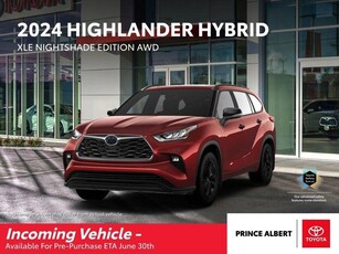 New 2024 Toyota Highlander HYBRID XLE for Sale in Prince Albert, Saskatchewan