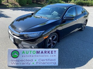 Used 2016 Honda Civic TOURING, LOADED, FINANCING, WARRANTY, INSPECTED W/BCAA MEMBERSHIP! for Sale in Surrey, British Columbia
