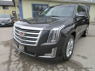 Used 2017 Cadillac Escalade LOADED PLATINUM-MODEL 7 PASSENGER 6.2L - V8.. 4X4.. CAPTAINS $ 3RD ROW.. NAVIGATION.. DVD PLAYER.. SUNROOF.. HEATED/AC SEATS.. DRIVE-MODE-SELECT.. for Sale in Bradford, Ontario