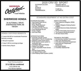 2020 Honda CR-V Sport AWD | REMOTE START | HEATED LEATHER+STEER