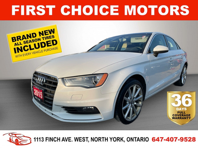 2015 AUDI A3 TFSI ~AUTOMATIC, FULLY CERTIFIED WITH WARRANTY!