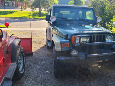 2002 jeep tj with with blizzard plow