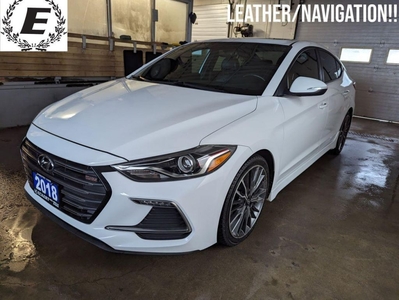 Used 2018 Hyundai Elantra Sport Tech/6-SPEED MANUAL/LEATHER/NAVIGATION!! for Sale in Barrie, Ontario
