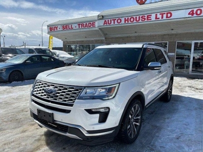 Used 2018 Ford Explorer PLATINUM SPORT NAVI 7 SEATER REMOTE START PANOROOF for Sale in Calgary, Alberta
