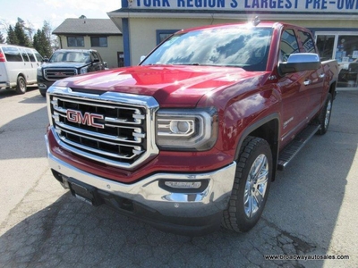 Used 2018 GMC Sierra 1500 LOADED SLT-MODEL 5 PASSENGER 5.3L - V8.. 4X4.. CREW-CAB.. SHORTY.. NAVIGATION.. LEATHER.. HEATED/AC SEATS.. BACK-UP CAMERA.. BLUETOOTH SYSTEM.. for Sale in Bradford, Ontario