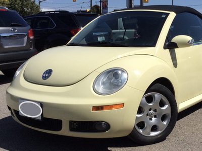 2006 VW BEETLE CABRIO LIGHT YELLOW LEATHER HEATED SEATS