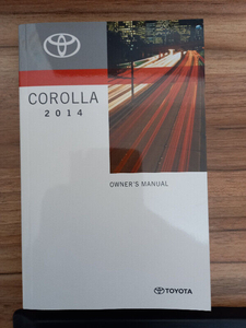 Toyota corolla 2014 manual guide
