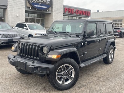 2019 JEEP WRANGLER Unlimited Sahara w/SkyPower, Leather, Safety, Cold Weather
