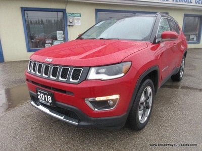 Used 2018 Jeep Compass LOADED LIMITED-EDITION 5 PASSENGER 2.4L - DOHC.. 4X4.. NAVIGATION.. LEATHER.. HEATED SEATS & WHEEL.. PANORAMIC SUNROOF.. BACK-UP CAMERA.. for Sale in Bradford, Ontario