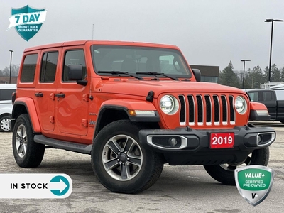 Used 2019 Jeep Wrangler Unlimited Sahara BODY COLOUR HARD TOP HEATED SEATS ALPINE SOUND SYSTEM for Sale in Kitchener, Ontario