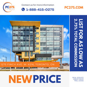 1275 Finch Ave. W. #216, Toronto - Listed with PC275 Realty
