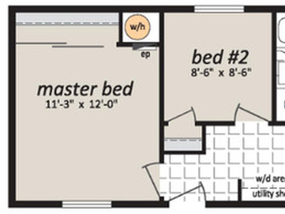 2 Beds & 1 Bath = '16x54' Home